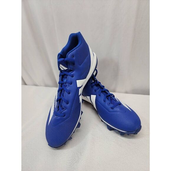 Adidas Adizero Size 14 Men\'s Impact.2 Molded American Football Cleats Blue/White main image 8
